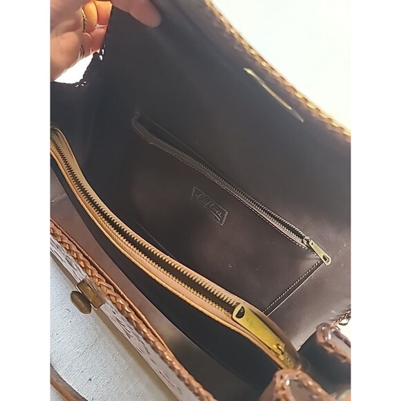 Vintage Cliftons Hand Tooled Leather Shoulder/Handbag Adjustable READ - Picture 7 of 9